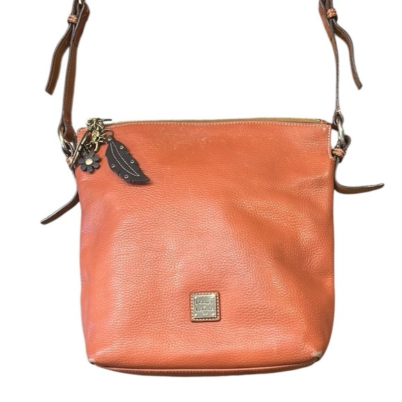 Dooney & Bourke Handbags - Dooney & Bourke Leather Crossbody Bag With Charms Terracotta